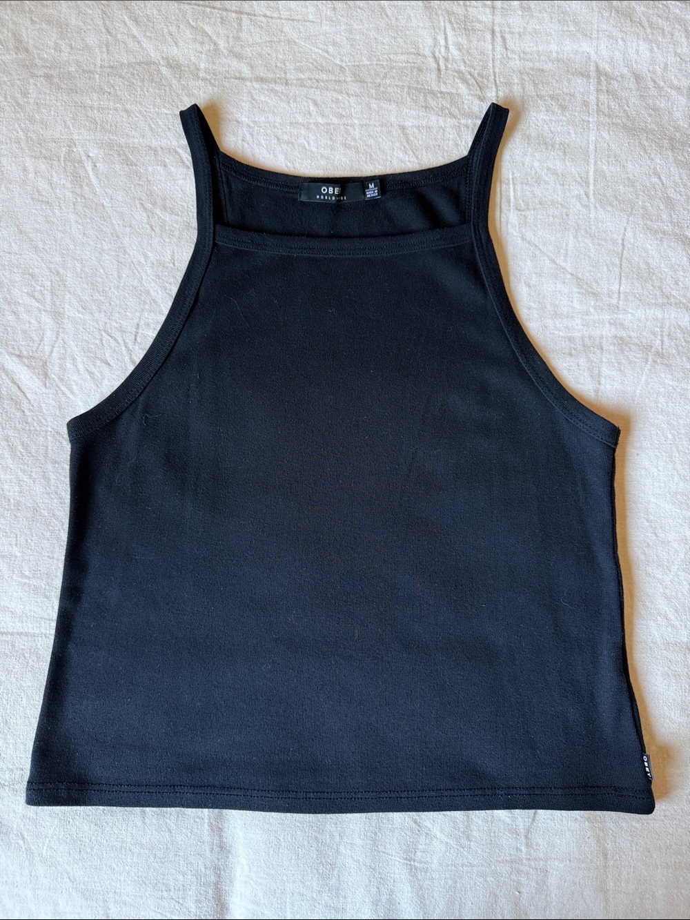 Obey Black Square Neck Tank
